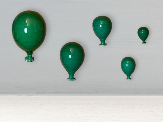 Palloncino in ceramica realizzato a mano - Verde